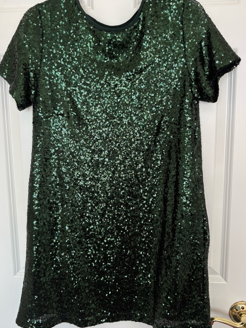 In Bloom Emerald Green Sequin Dress